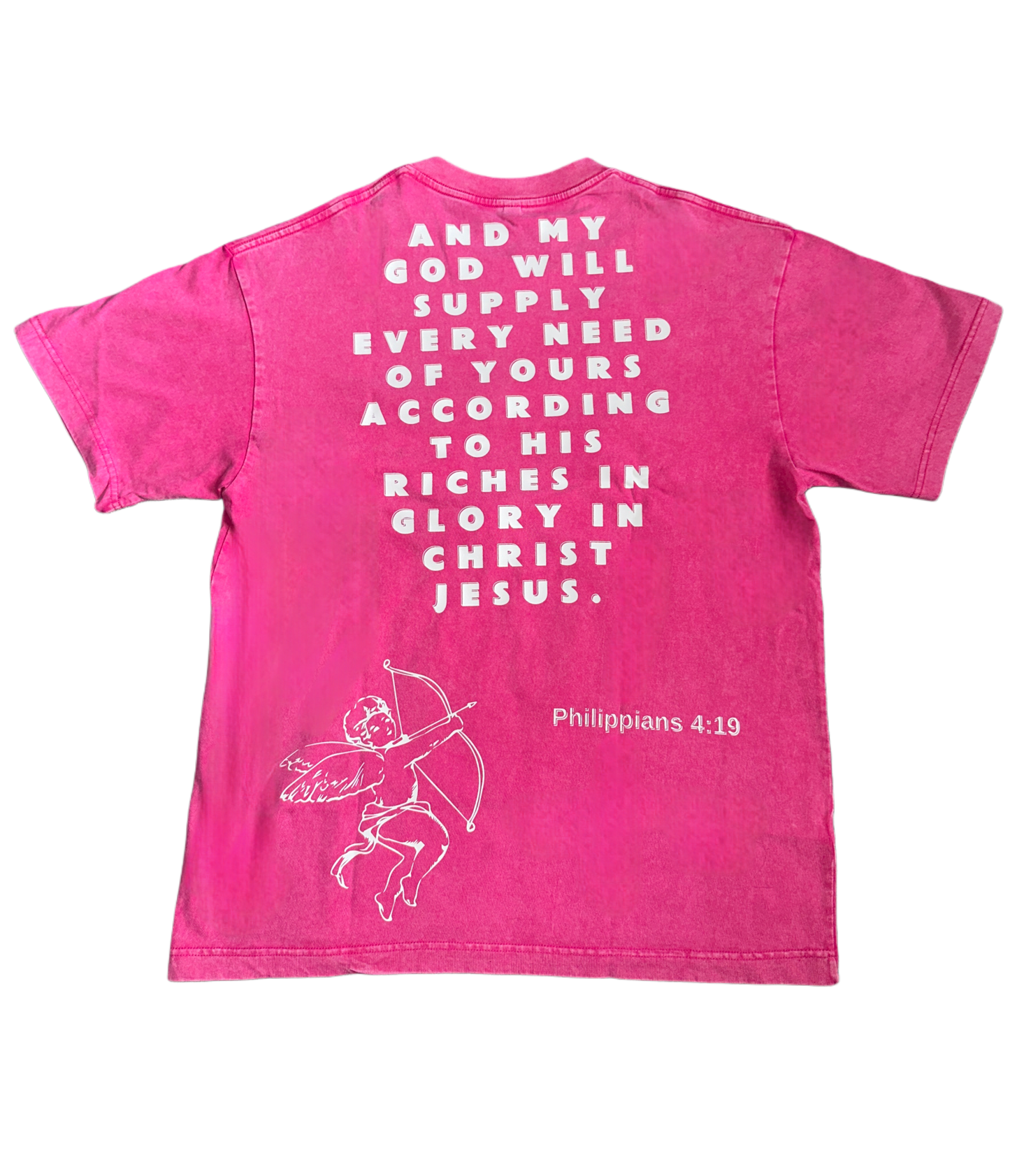 Pink Prosperous Apparel "Philippians
4:19" Vintage Tee