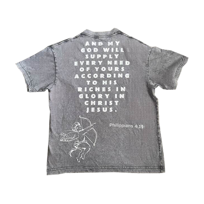Gray Prosperous Apparel “Philippians 4:19” Vintage Tee